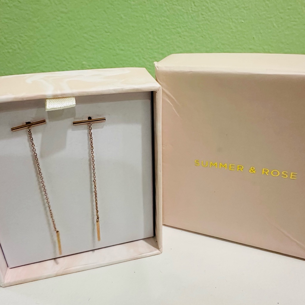 Summer & Rose - Rose Gold Dangle Earrings